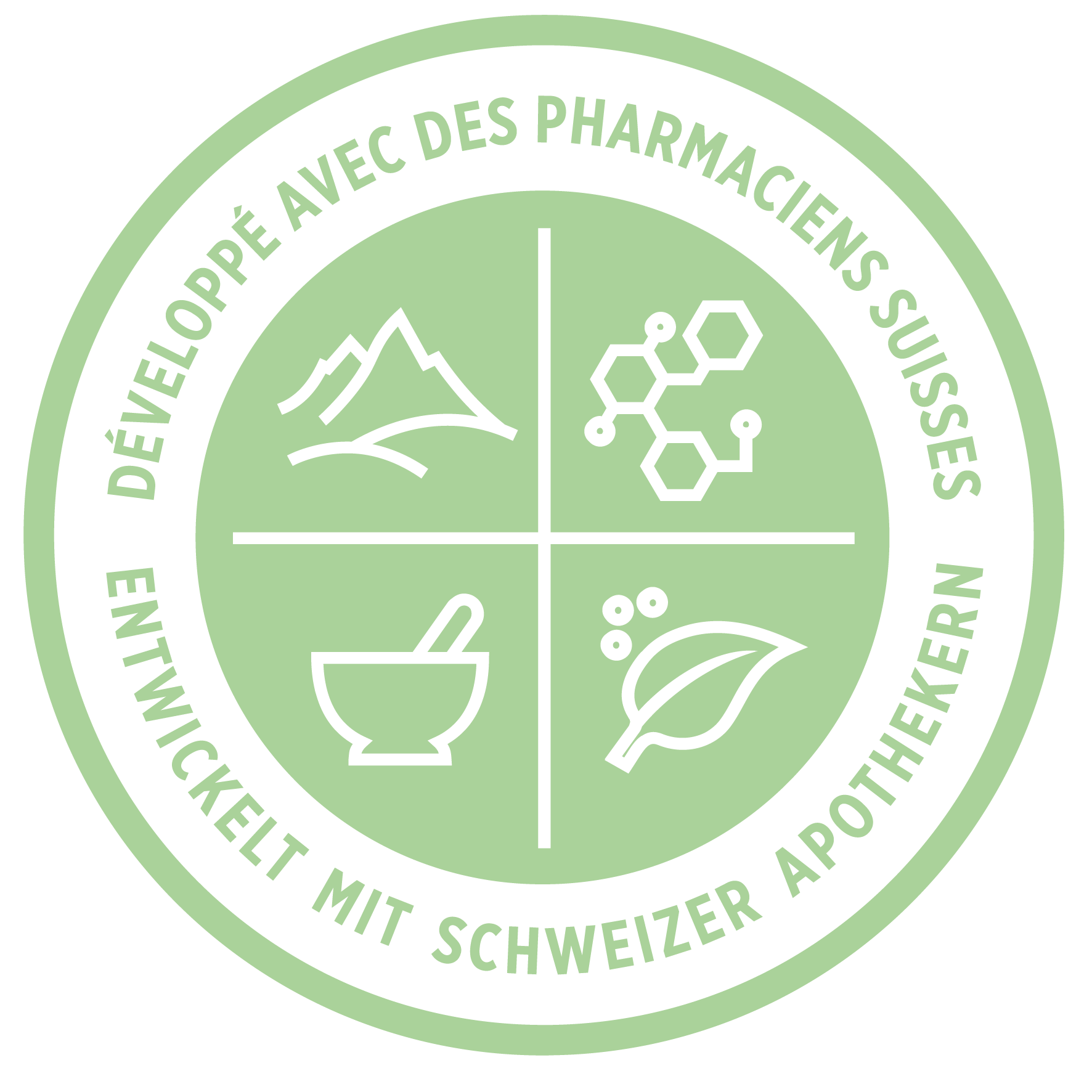 Icon für "Entwickelt mit Schweizer Apothekern"